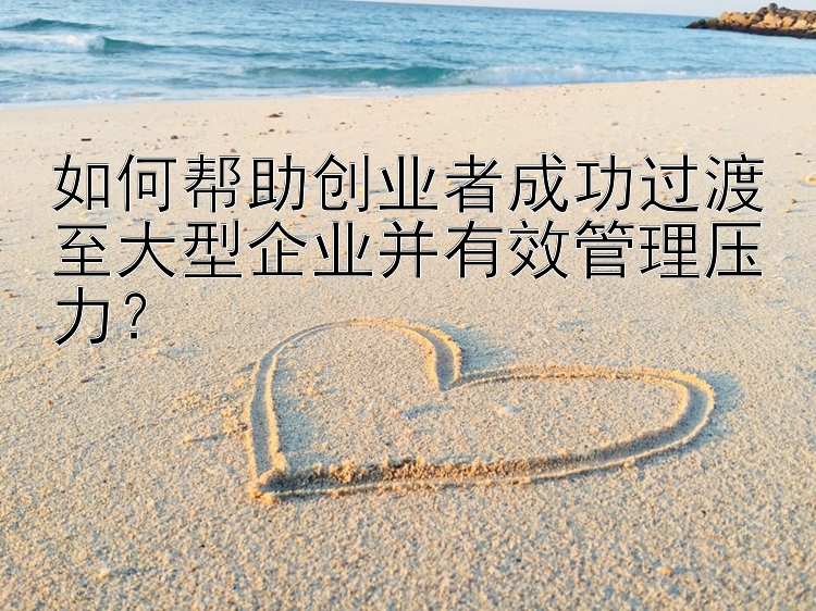 如何帮助创业者成功过渡至大型企业并有效管理压力？